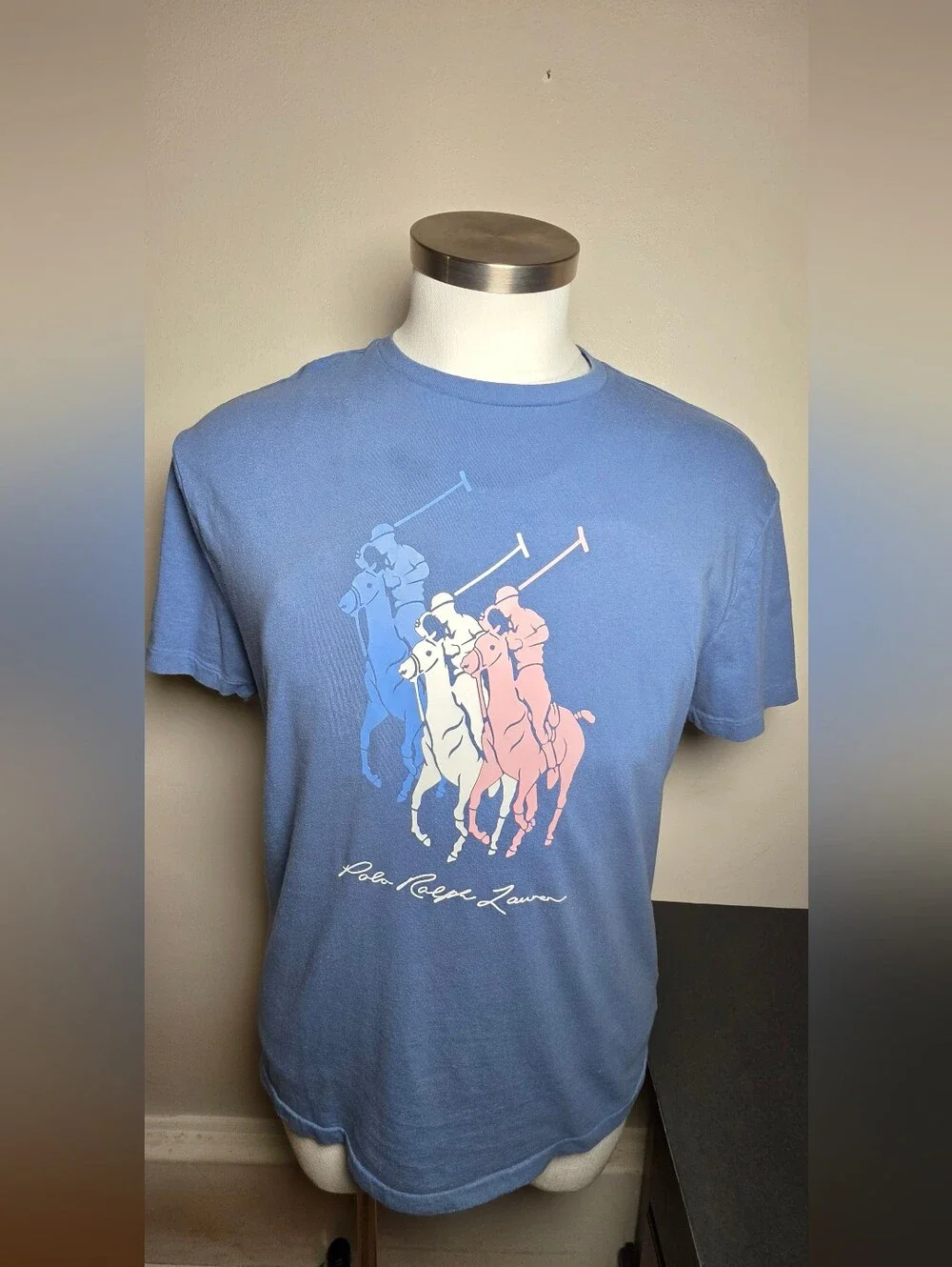 Polo by Ralph Lauren Light Blue Short Sleeve Graphic Polo Players Tee